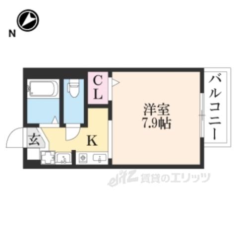 アザリア長山(1K/2階)の間取り写真