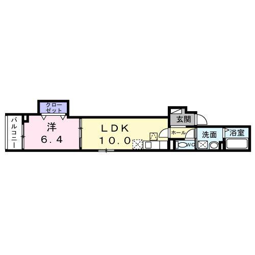 エラン パティオ(1LDK/1階)の間取り写真