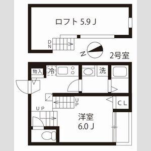 ハーモニーテラス大杉町III(1K/1階)の間取り写真