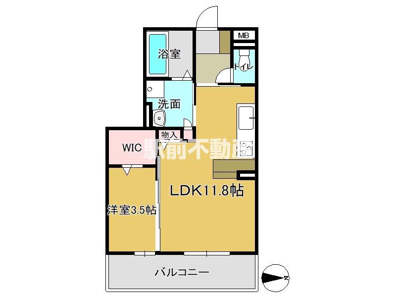 A-BRIGHT(1LDK/1階)の間取り写真