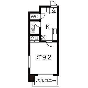 メゾンフルール榴岡(1K/5階)の間取り写真