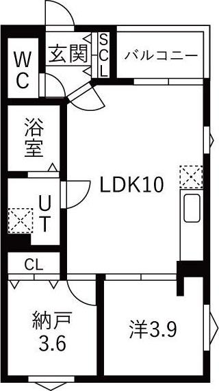 DEVELD西又兵ヱ(1SLDK/1階)の間取り写真