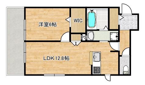 MAISON OWLメゾンアウル(1LDK/2階)の間取り写真