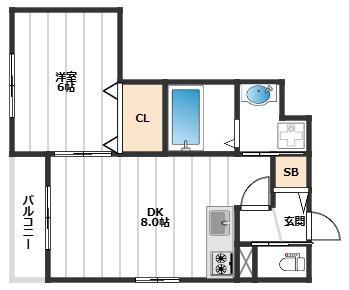 MAISON ST(1DK/3階)の間取り写真