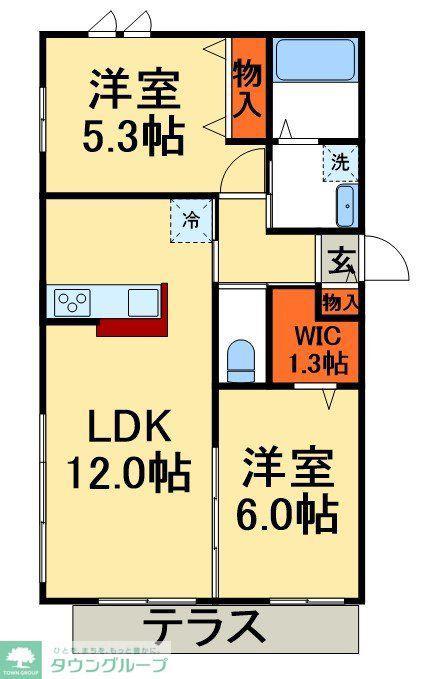 コンフォール新松戸(2LDK/1階)の間取り写真