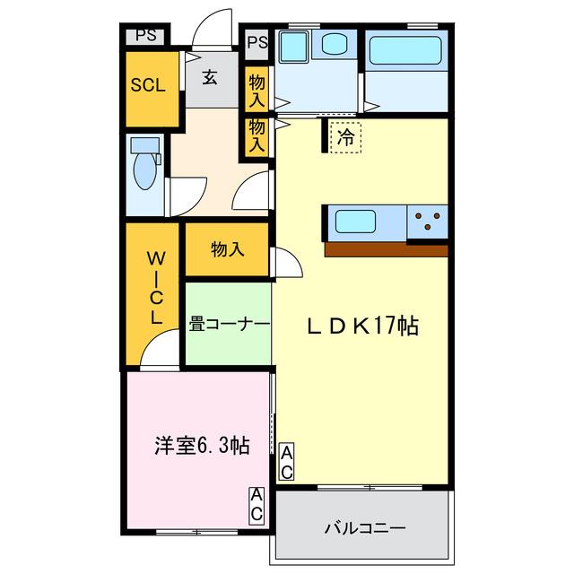 RIVIEST(1LDK/3階)の間取り写真