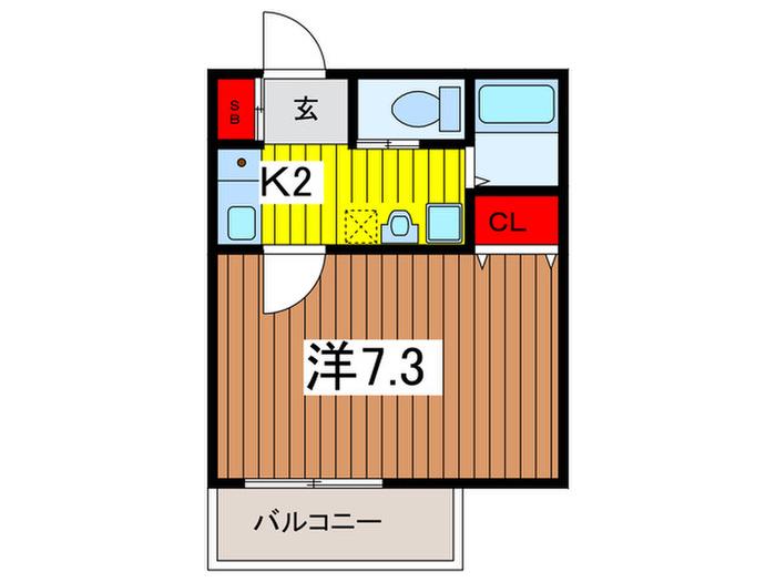 メゾン・ド・ピア(1K/1階)の間取り写真