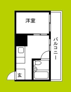 大宝今里ロイヤルハイツ(1DK/4階)の間取り写真