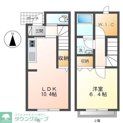 アンソレイェ(1LDK/1階)の間取り写真