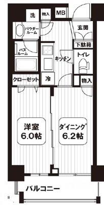 ヴェルディーク浅草(1LDK/1階)の間取り写真