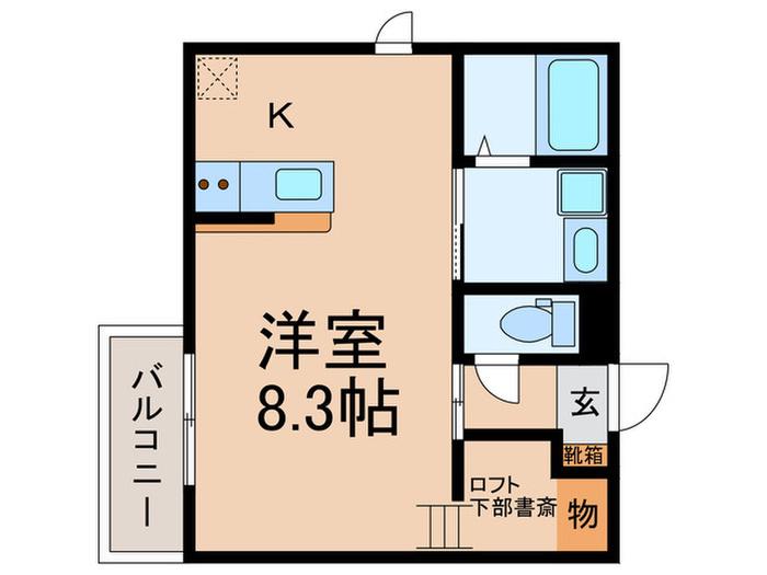 THEWELLMEJIRO(ワンルーム/2階)の間取り写真