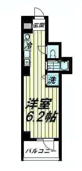 エグゼ日本橋(ワンルーム/7階)の間取り写真