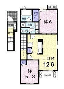 エレガンテ(2LDK/2階)の間取り写真