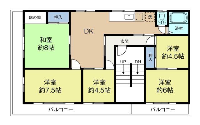 Jシーダ(4SK/2階)の間取り写真