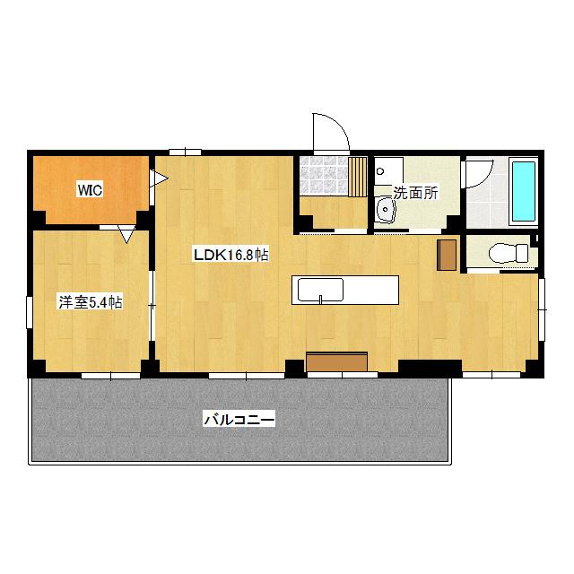 AZUMA VIEUNO(1LDK/4階)の間取り写真
