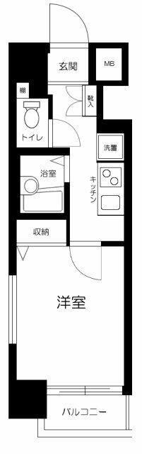 フェニックス大塚駅前弐番館(1K/9階)の間取り写真