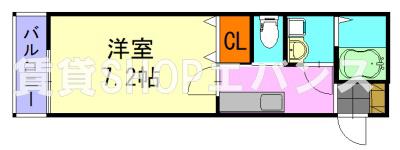 ESPRIDE(1K/2階)の間取り写真