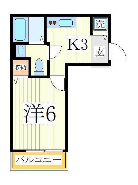 PRECIOUS EARTH逆井(1K/1階)の間取り写真