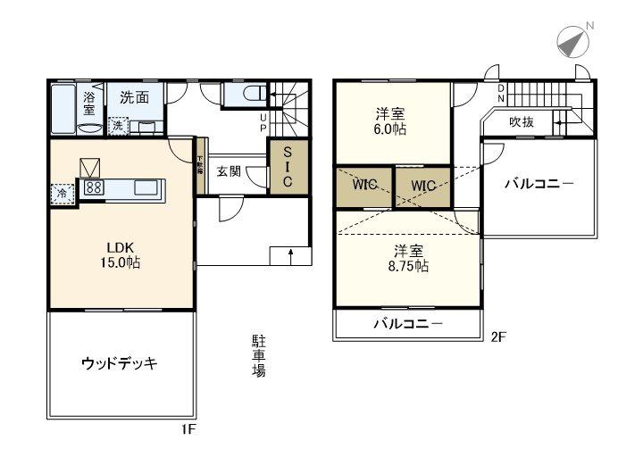 アベニールEST(2LDK/1階)の間取り写真