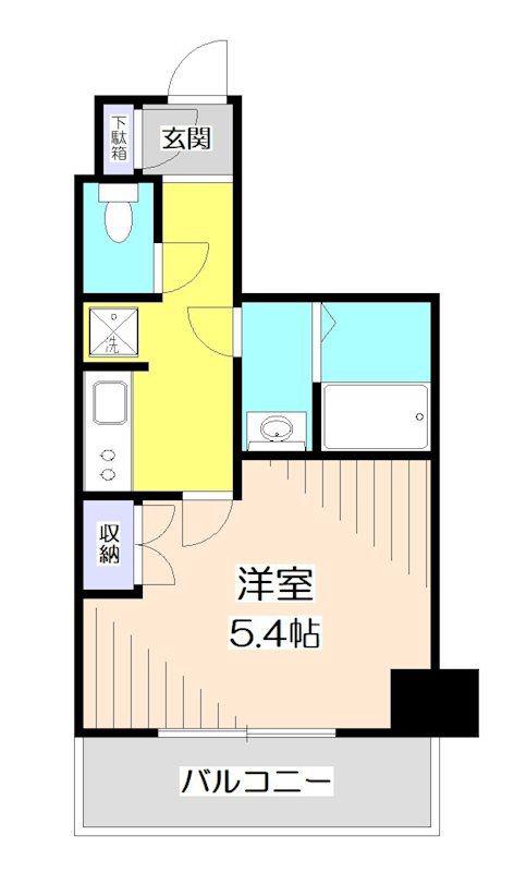 GRADO新所沢 グラード新所沢(1K/3階)の間取り写真