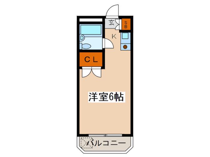 レジデンスU荻窪(1K/1階)の間取り写真