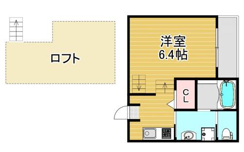 レシアムール(1K/2階)の間取り写真