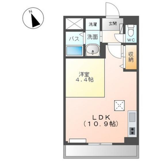 OCEANVIEWCOURT(ワンルーム/1階)の間取り写真