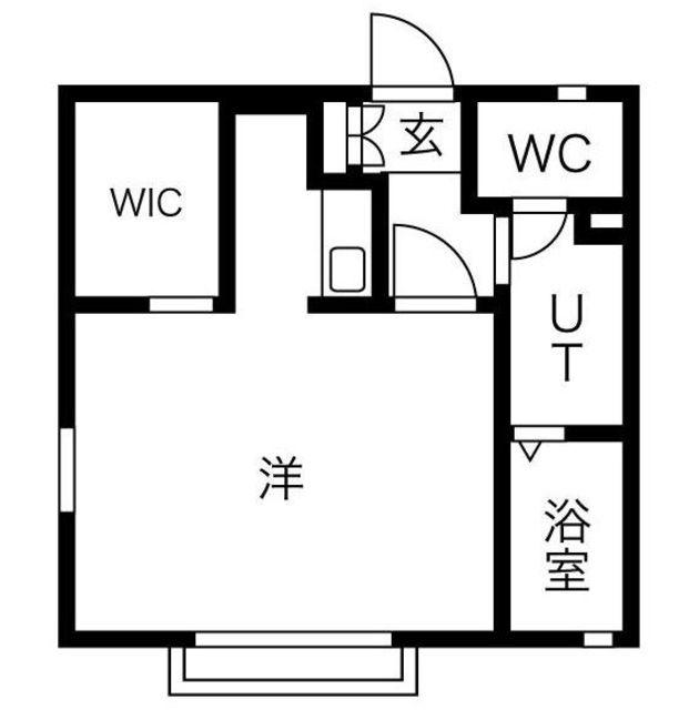 サン・エスポワールI(1K/2階)の間取り写真