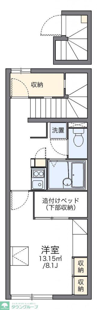 レオパレスオリエントコーポII(1K/2階)の間取り写真