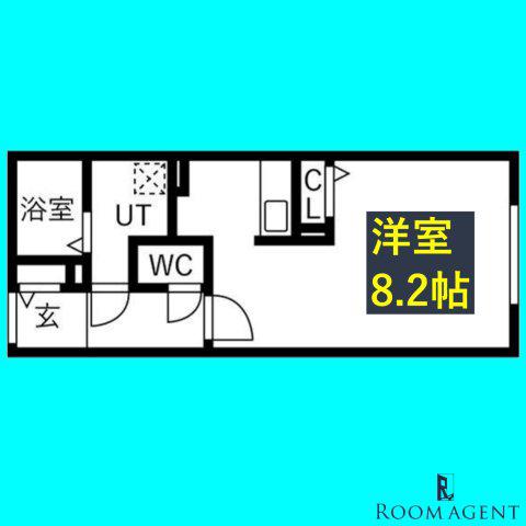 フラシア一社(1K/1階)の間取り写真