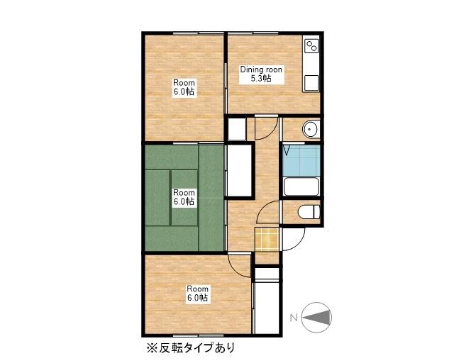 MKアーク10(3DK/2階)の間取り写真