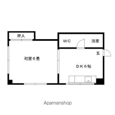イルシオン平和(1DK/2階)の間取り写真