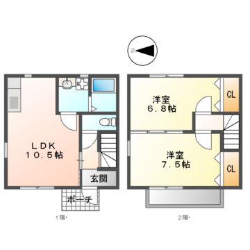 フォーリアIII(2LDK/1階)の間取り写真