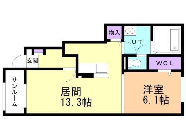 サンリット・T(1LDK/1階)の間取り写真