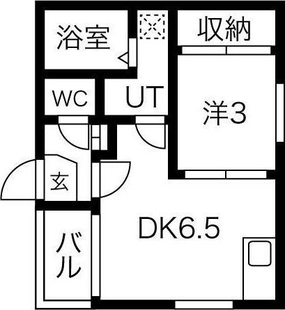 ハーモニーテラス児玉IV(1DK/2階)の間取り写真