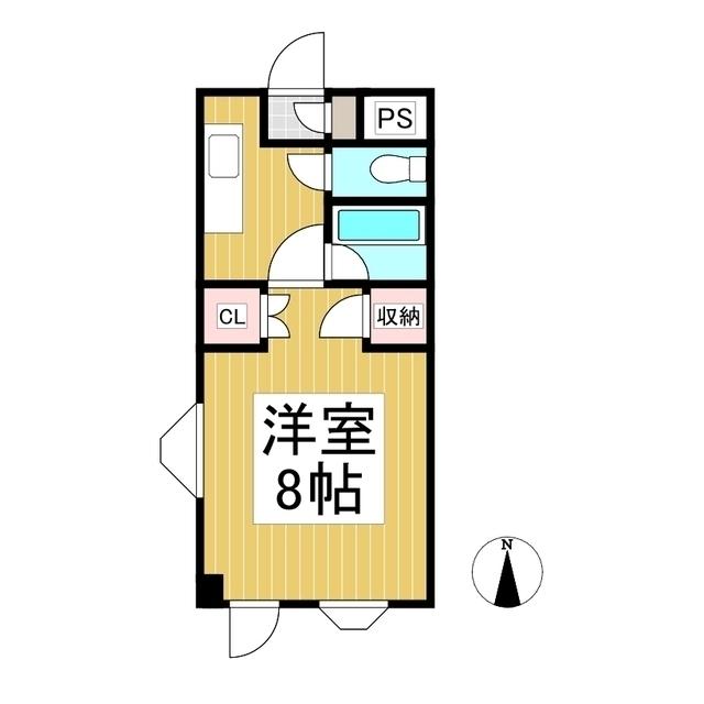 グリーンコート(1K/1階)の間取り写真