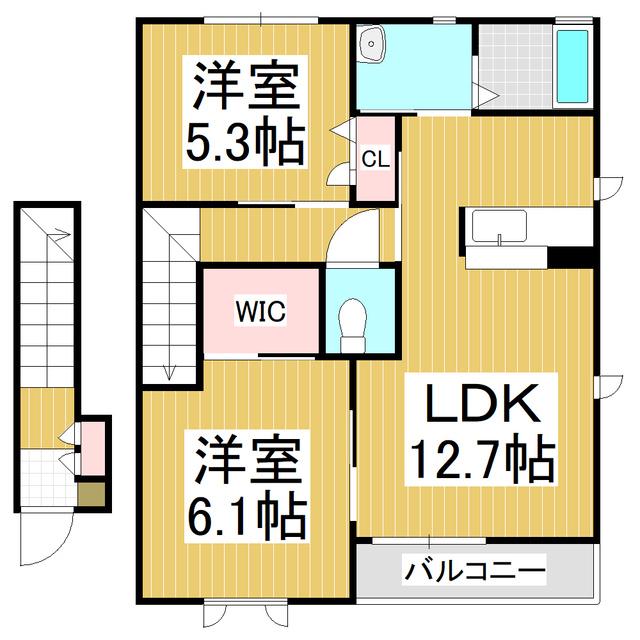 エミネンスコート(2LDK/2階)の間取り写真