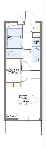 レオパレスMUSASHI(1K/3階)の間取り写真