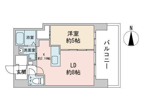 モデナフィネスト(1LDK/10階)の間取り写真