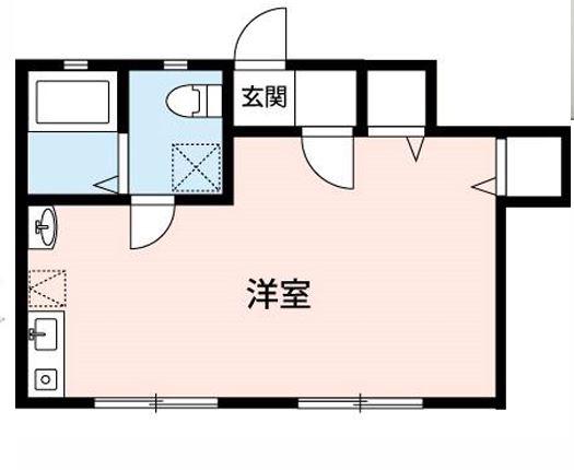 DOMETAMAM棟(ワンルーム/2階)の間取り写真