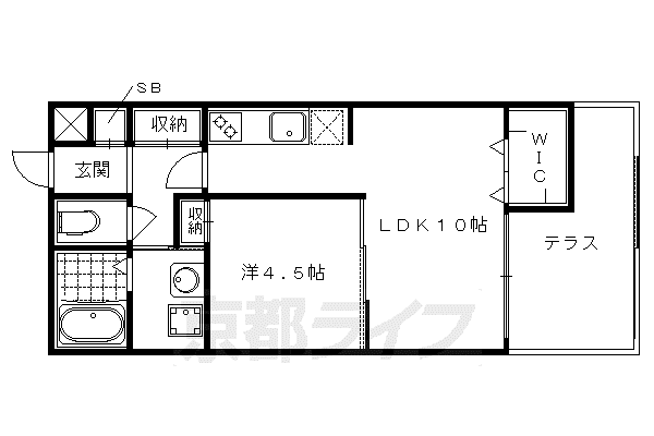 PREMIER PALAIS BERGE(1LDK/1階)の間取り写真