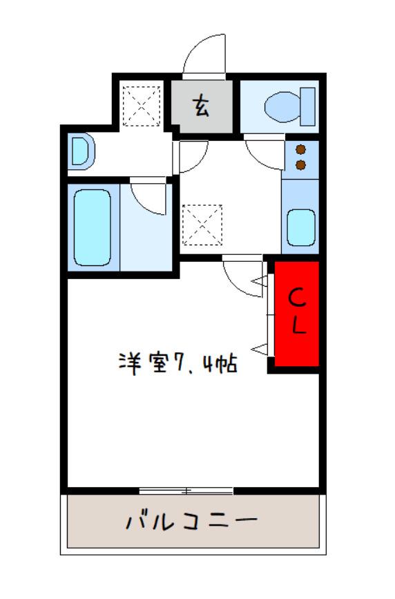 パルトネールさとのII番館(1K/1階)の間取り写真