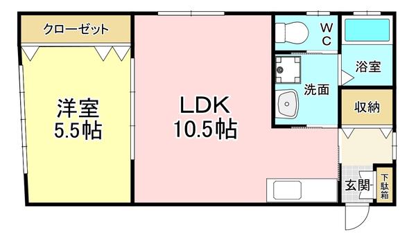 NAKAI.M(1LDK/3階)の間取り写真