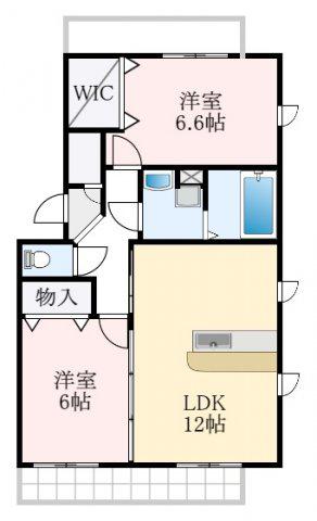 プリメーラ(2LDK/2階)の間取り写真