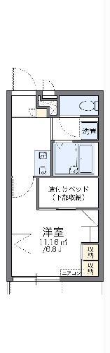 レオパレスミレット57(1K/1階)の間取り写真