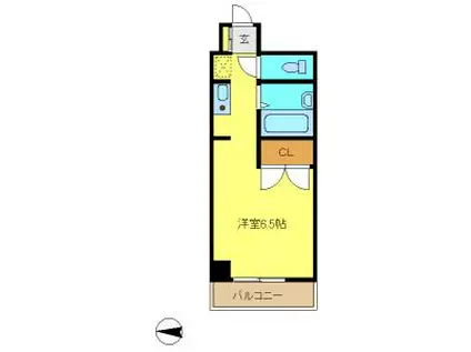 エリネスビル(ワンルーム/4階)の間取り写真