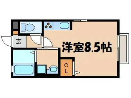 アーバンフジ(ワンルーム/2階)の間取り写真