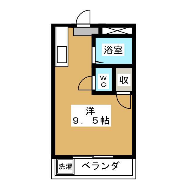 コーポ土橋(ワンルーム/3階)の間取り写真