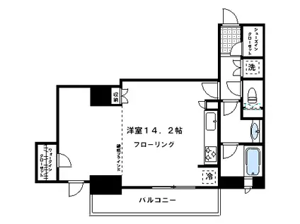 サンウッド桜新町(ワンルーム/2階)の間取り写真