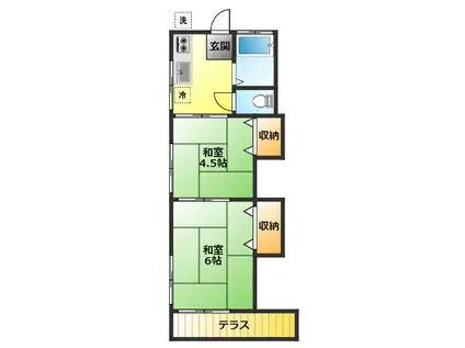 みつ和荘(2K/1階)の間取り写真